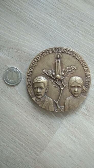 Papież Jan Paweł II Fatima Portugalia Medal Medalion cudo
