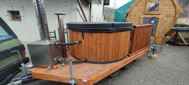 Jacuzzi balia mobilna na przyczepie wynajem
