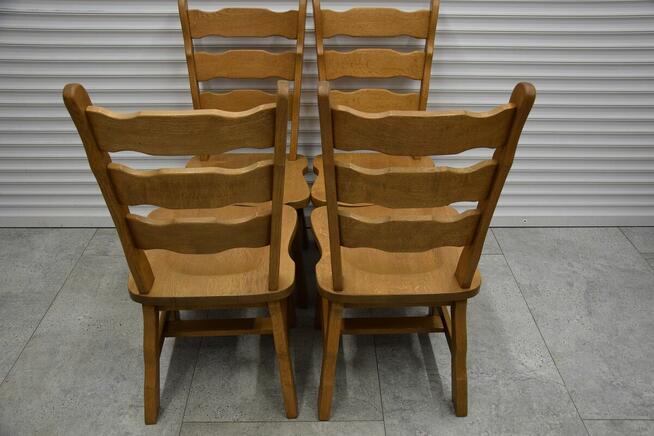 krzesła dębowe 4 sztuki - jak nowe