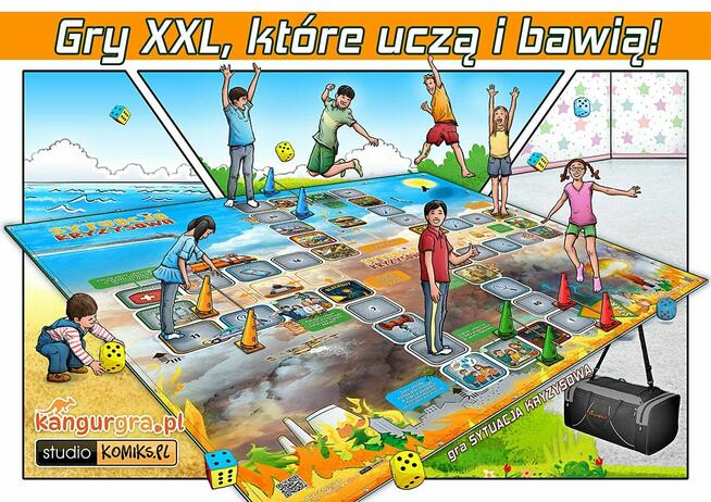 Gra XXL SYTUACJA KRYZYSOWA dla DZIECI do skakania, nauki i z