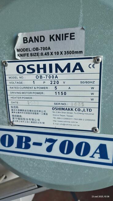 Nóż taśmowy Oshima OB-700A