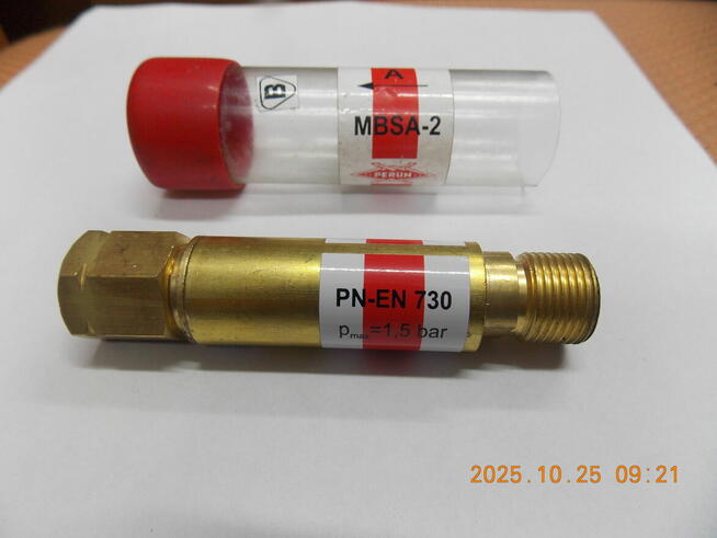 Minibezpiecznik suchy przypalnikowy PERUN MBSA-2 G3/8LH