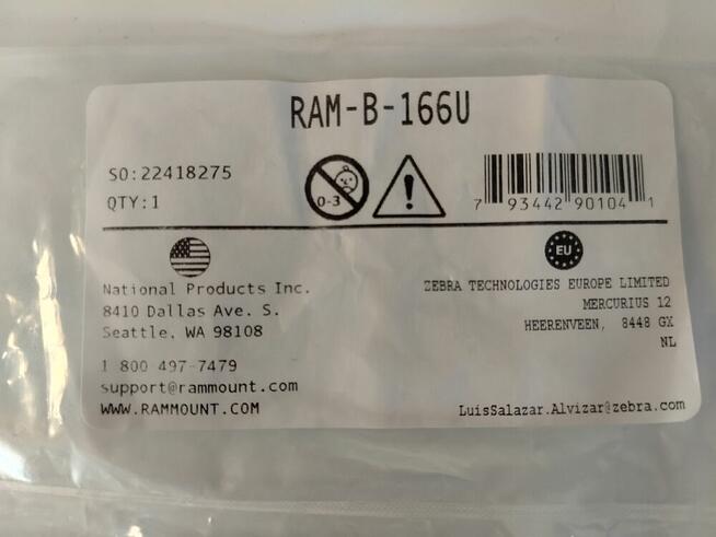Zebra RAM uchwyt do szyby RAM-B-166U NOWY