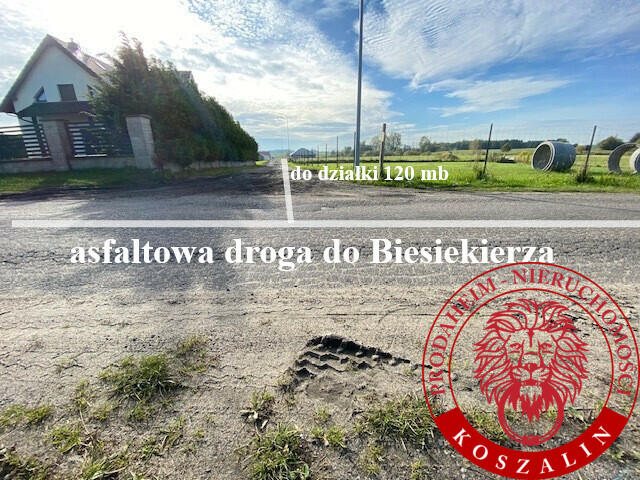 Biesiekierz działka budowl. z mediami przy działce
