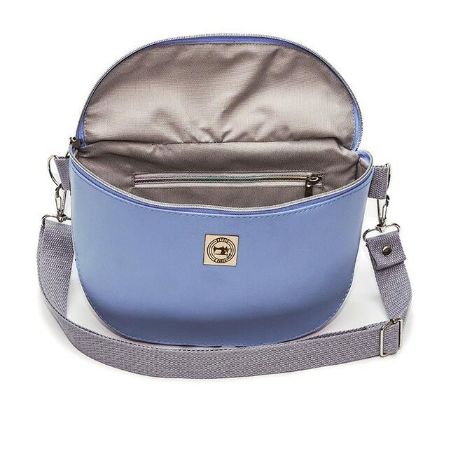 Torebka-Nerka Błękitna z Motywem Piórek – 3w1 Handmade