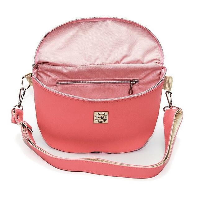 Torebka-Nerka Różowa z Motywem Piórek – 3w1 Handmade