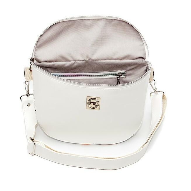 Torebka-Nerka Biała z Motywem Artystycznych Twarzy – 3w1 Handmade