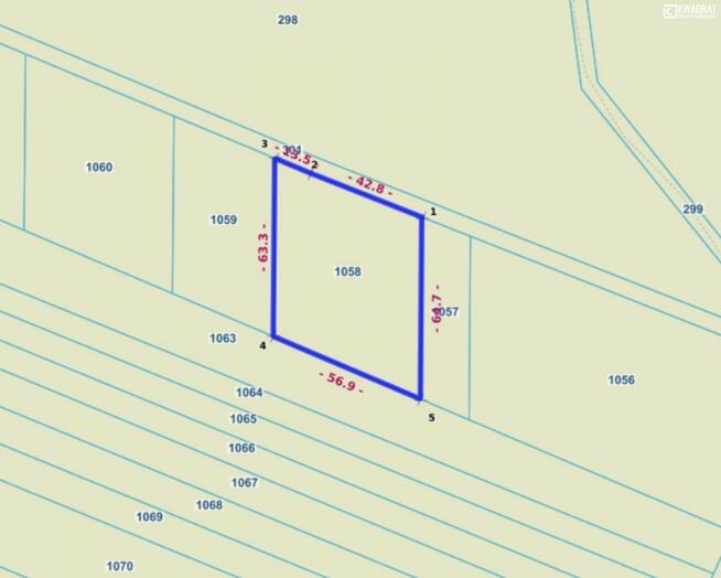 Działka leśna Białka gm. Dębowa Kłoda