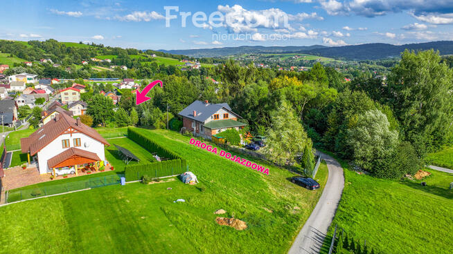 Działka budowlana z fundamentem – Łękawica