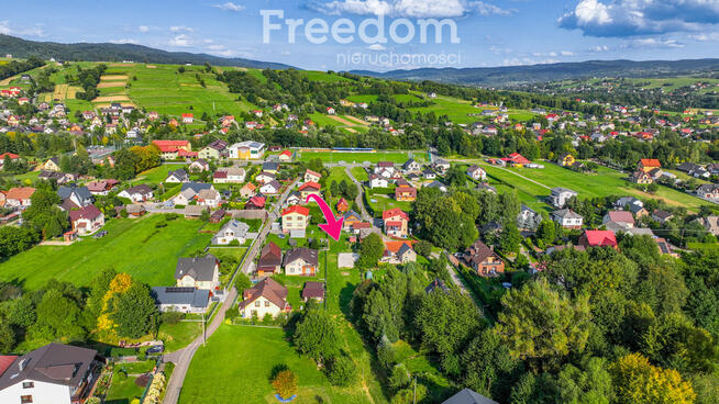 Działka budowlana z fundamentem – Łękawica