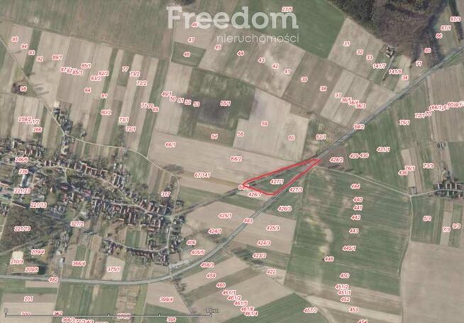 Działka inwestycyjna 1,27 ha. Grabin k. Niemodlina