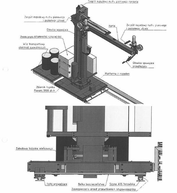 Słupowysięgnik spawalniczy do rur i zbiorników Air Liquide
