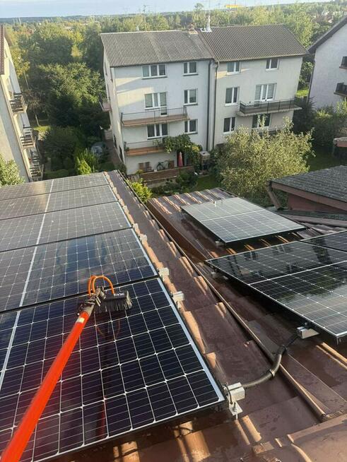 Mycie paneli fotowoltaicznych, elewacji szklanych