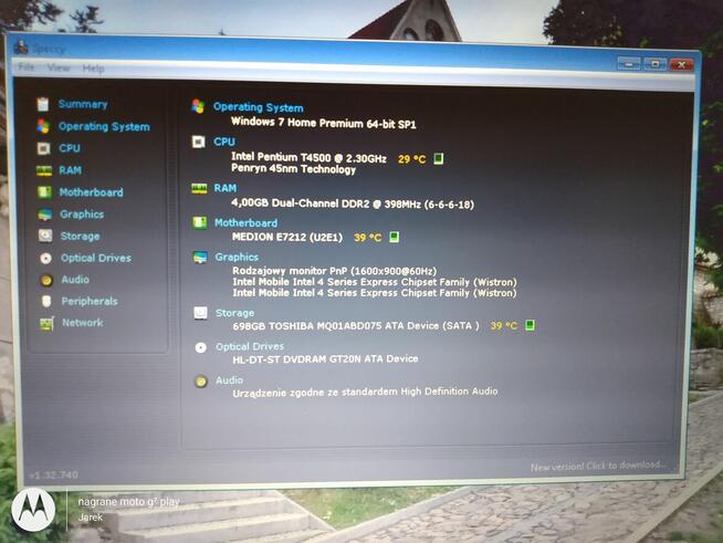 Laptop Medion akoya 7221