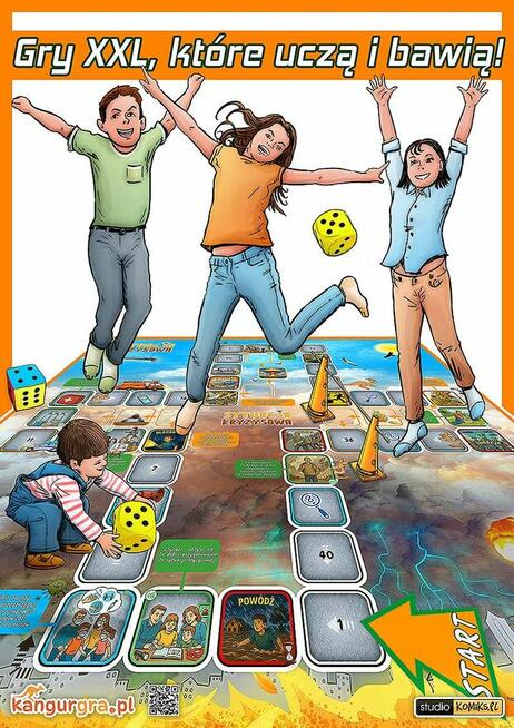Gra XXL SYTUACJA KRYZYSOWA dla DZIECI do skakania, nauki i z