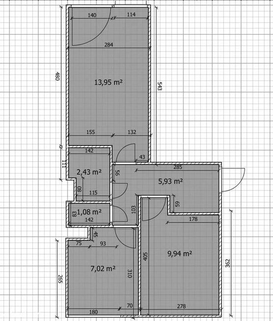 Popowice, 2 pokoje, 41,50 m2, rozkładowe