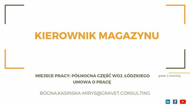 KIEROWNIK MAGAZYNU