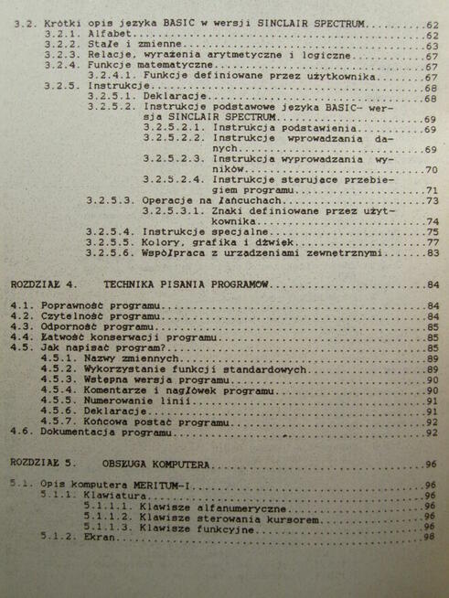 Od problemu do programu BASIC. H. Biesiada. Programowanie