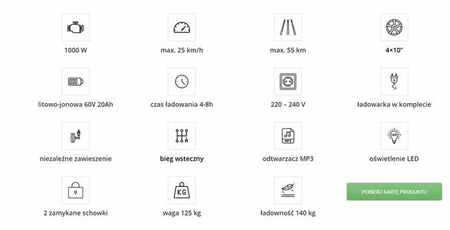 Electroride Faster Max bateria LI-ON