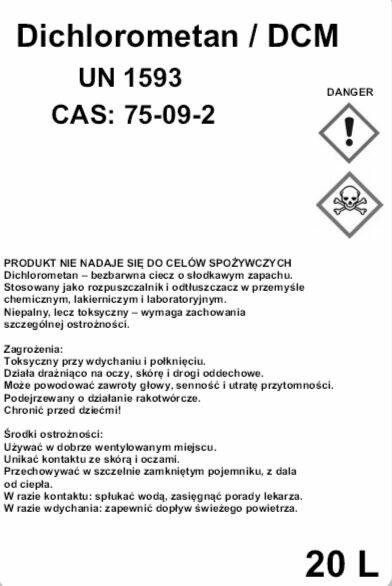 Dichlorometan Chlorek metylenu / Дихлорметан CZDA
