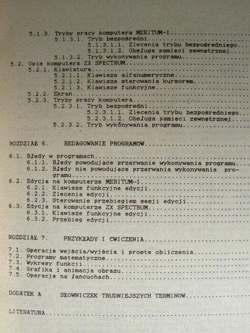 Od problemu do programu BASIC. H. Biesiada. Programowanie