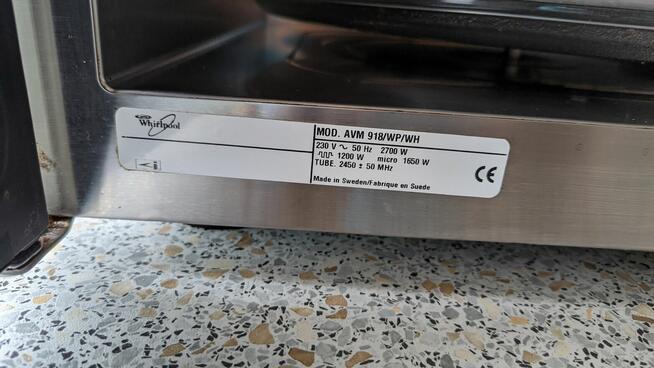 Mikrofalówka Whirlpool AVM 918/WP/WH sprawna 6 zmysł Grill