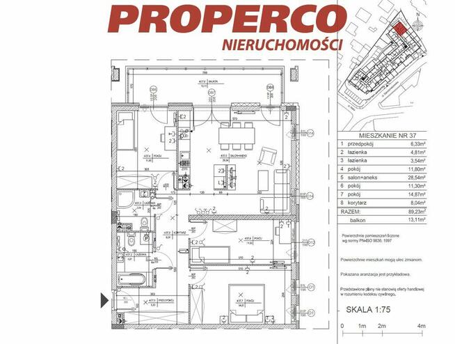 Mieszkanie Kielce Centrum, Niska