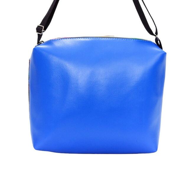 Torebka Na Ramię z Motywem Łapaczy Snów i Niebieską Ekoskórą – Handmade