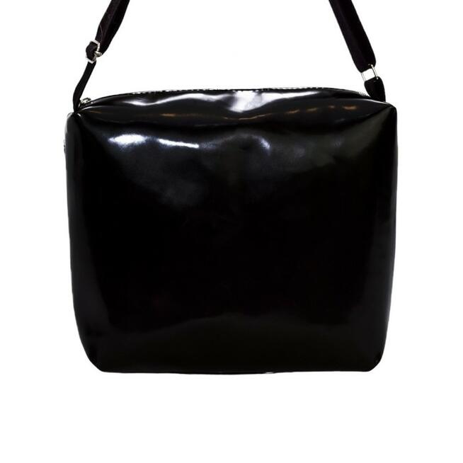 Torebka Na Ramię z Motywem Fashion i Czarną Ekoskórą – Handmade