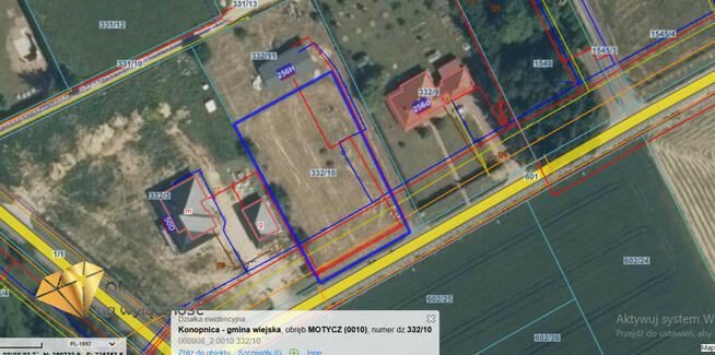 Działka budowlana Motycz gm. Konopnica,