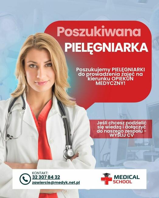 Poszukujemy pielęgniarki do prowadzenia zajęć w szkole