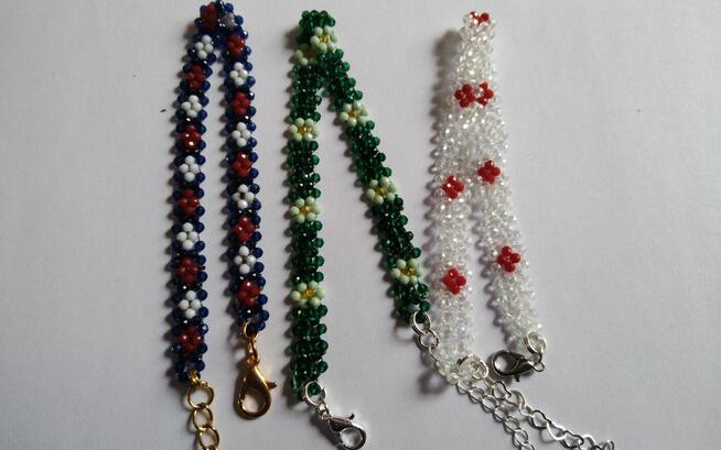 Bransoletka z koralików krysztalowych