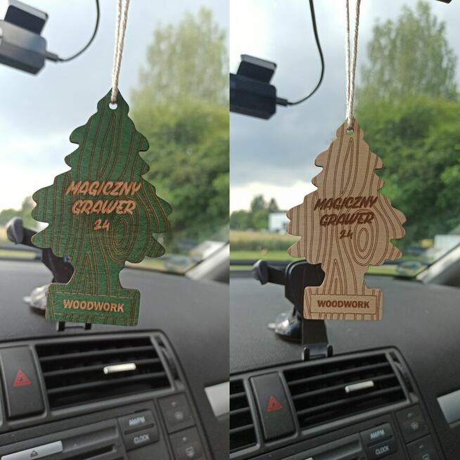 Drewniana Zawieszka do Auta - Prezent z Grawerem Dwustronne