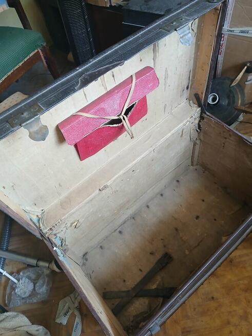 Skórzany Kufer podróżny z końca XIX w