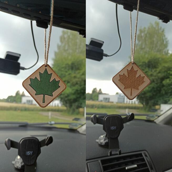 Drewniana Zawieszka do Auta - Prezent z Grawerem Dwustronne