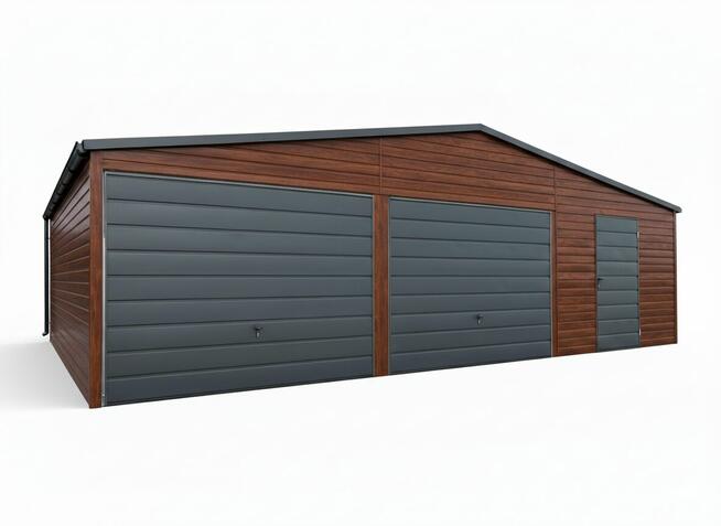 Nowoczesny garaż blaszany 9x6