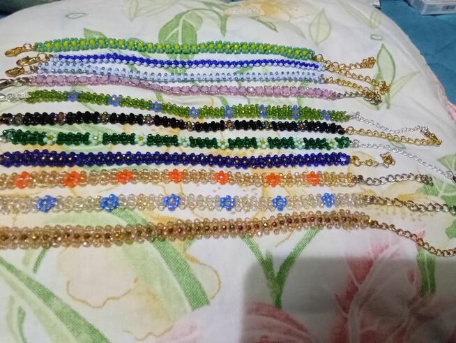 Bransoletka z koralików krysztalowych