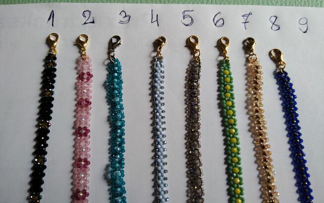 Bransoletka z koralików krysztalowych