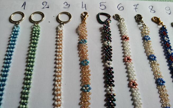 Bransoletka z koralików krysztalowych