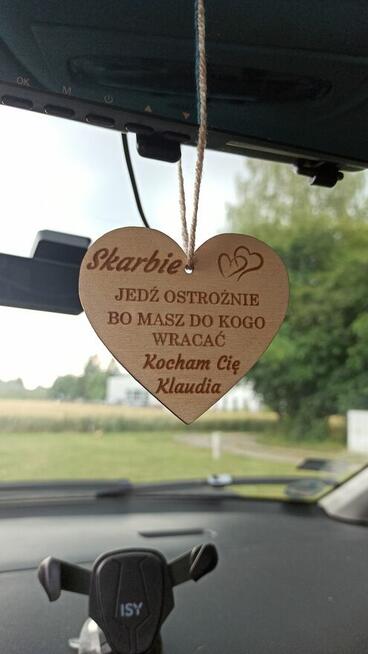 Drewniana Zawieszka do Auta - Prezent z Grawerem Dwustronne