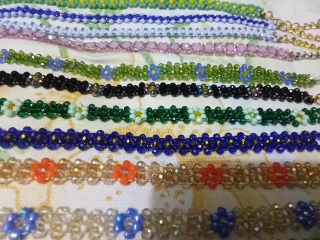 Bransoletka z koralików krysztalowych