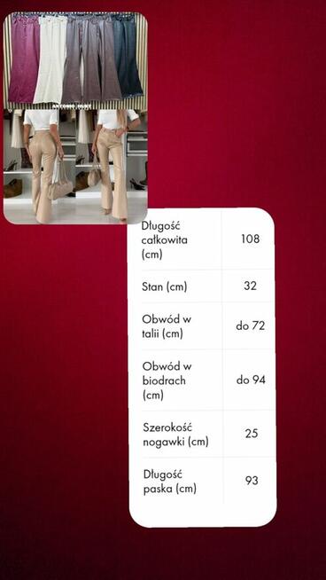 Spodnie damskie dzwony