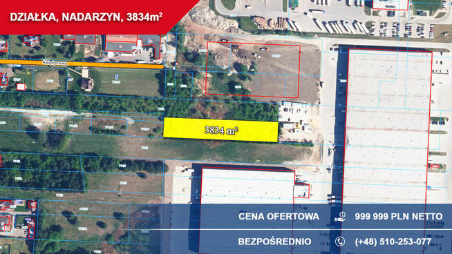 Działka pod magazyny, produkcję i usługi – Nadarzyn