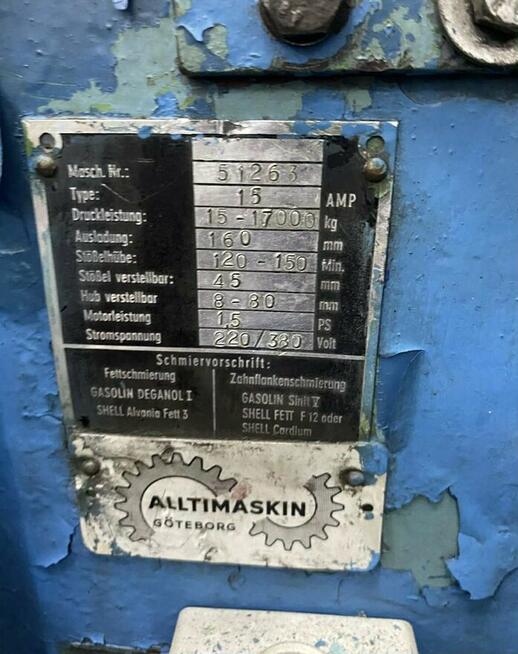 Prasa mimośrodowa 17 ton