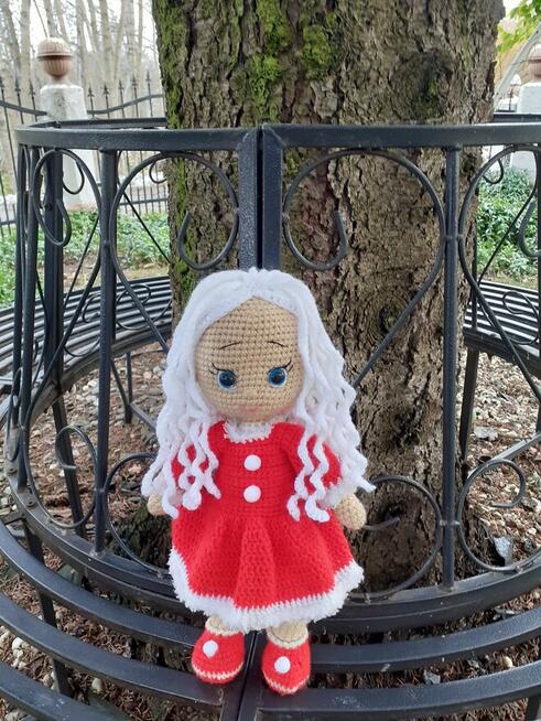 Mikołajka lalka na szydełku