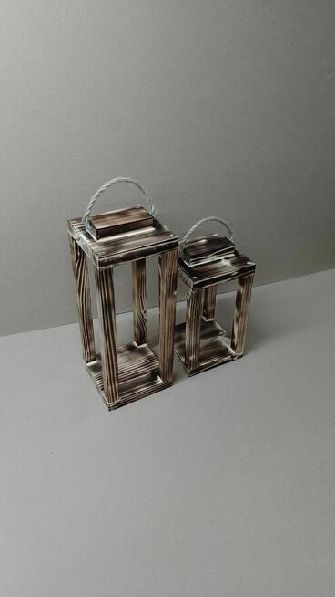 Lampion opalany 2szt latarnia drewniana drewniany XXL