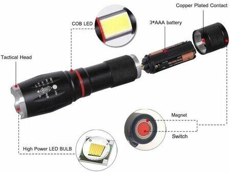 Latarka XM-L T6 + COB ET4309
