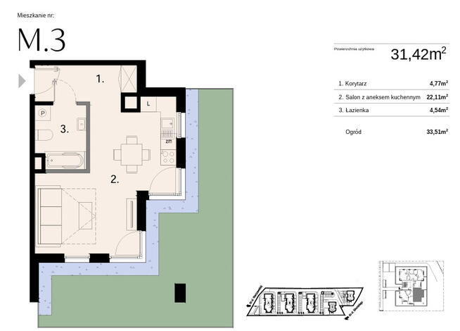 Nowe mieszkanie > 31,42 m2