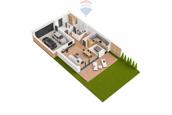 Nowoczesna połowa domu w Wójtowie