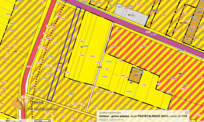 Działka budowlana Przybysławice gm. Garbów,
